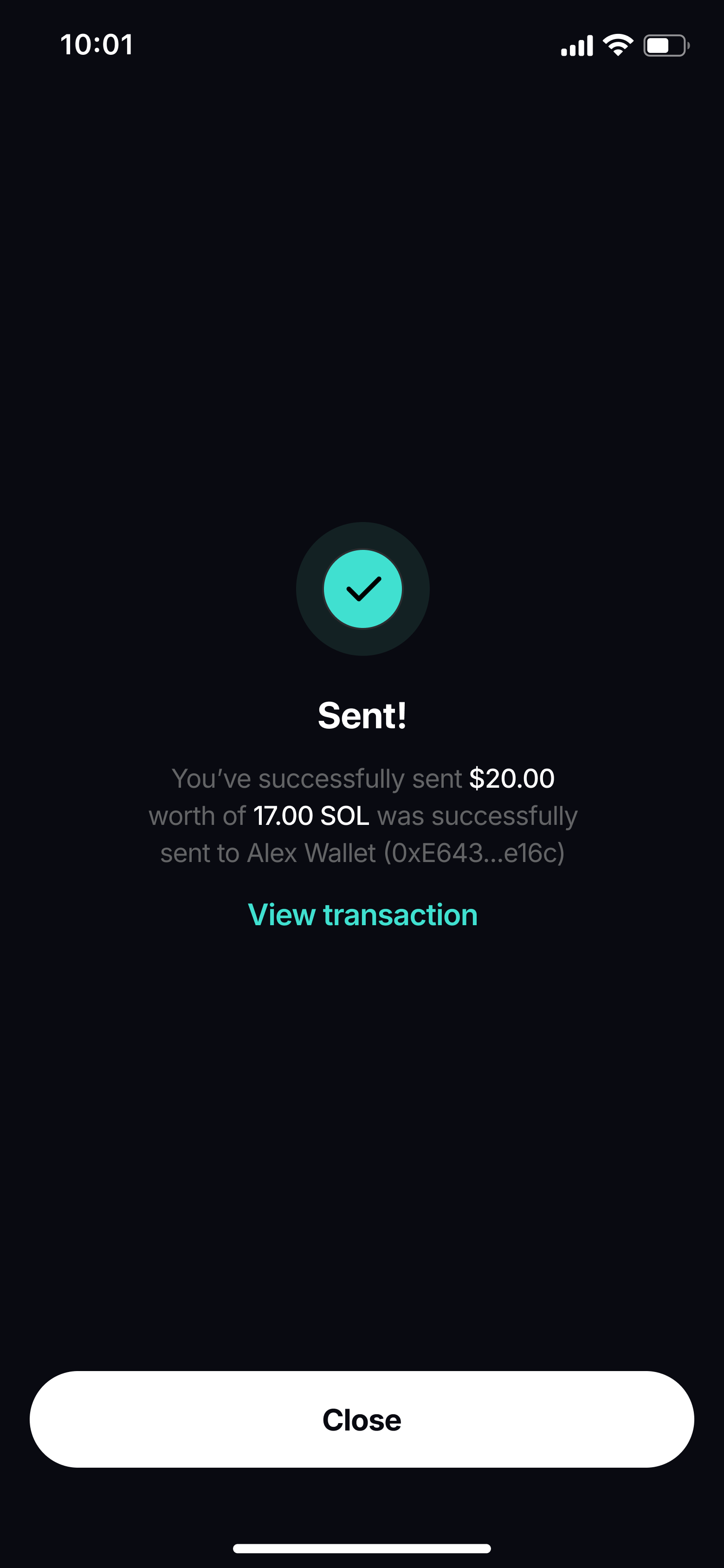 Send complete